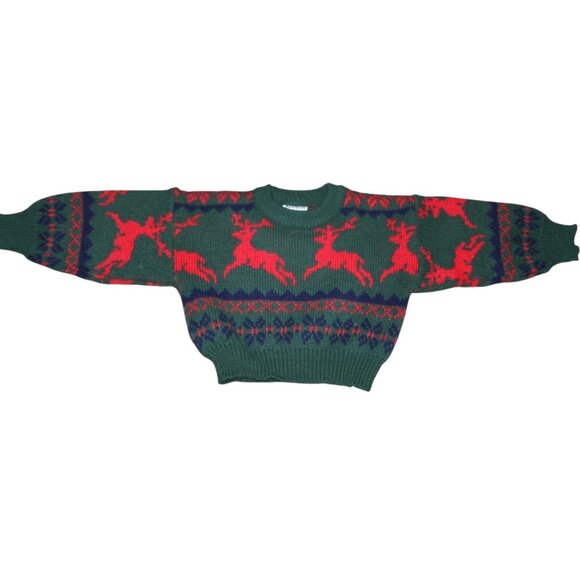 Vintage Nordstrom 12 Month Sweater Baby 12 Month Reindeer Holiday Sweater - Picture 1 of 4